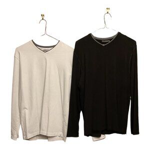 Gianni Marcelo Lot of two ,Black and White pullover Long Sleeve Medium